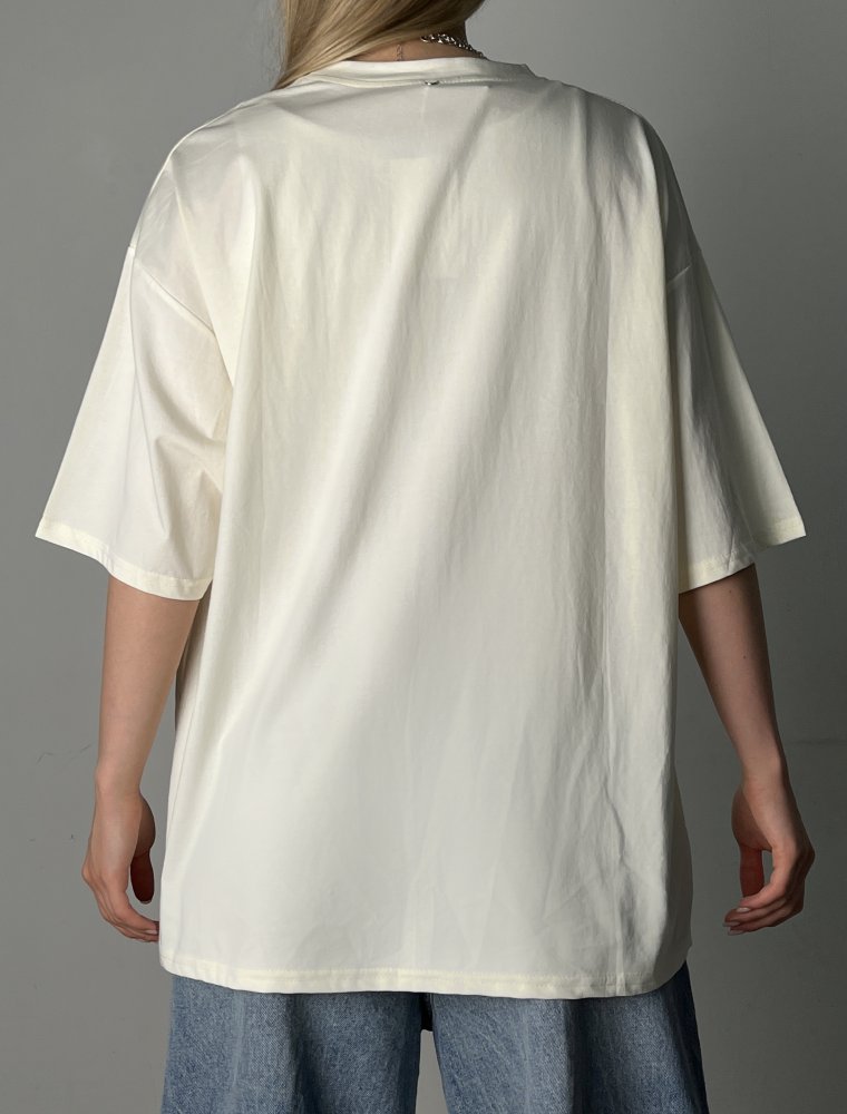 Футболка c надписью oversize 72453767\1007