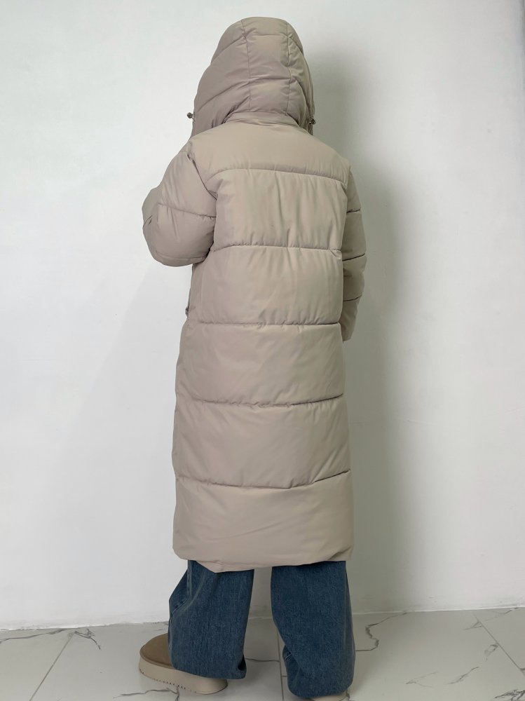 Пуховик удлиненный с капюшоном (зима) 72458685\1004