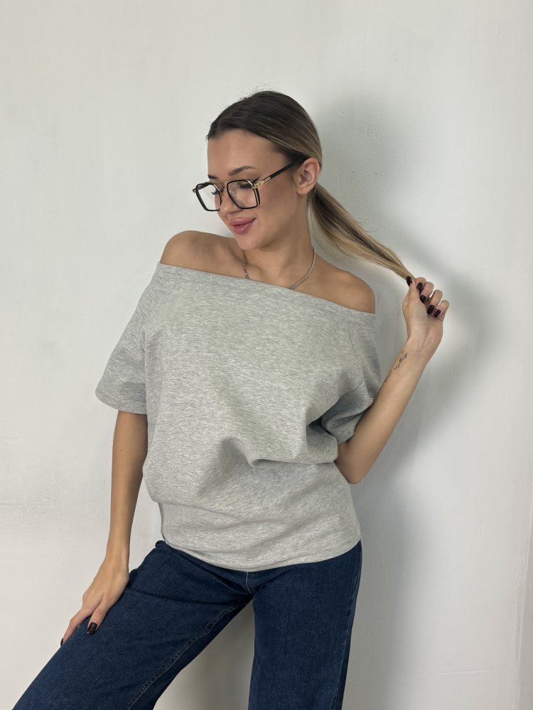 Футболка с открытыми плечами Exclusive К229 72456255\485