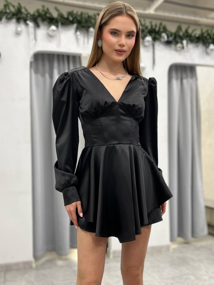 Платье-комбинезон атласное 72461296\15