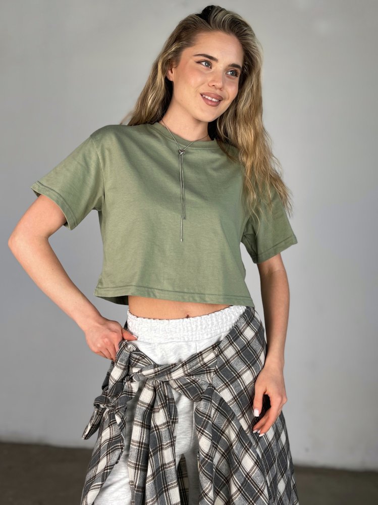 Футболка укороченная oversize SHOPDAANNA 72459682\805