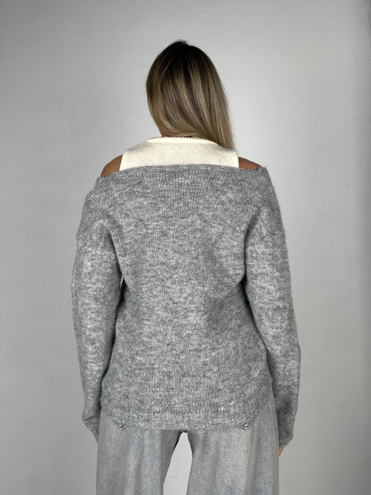 Джемпер с топом 72458264\10