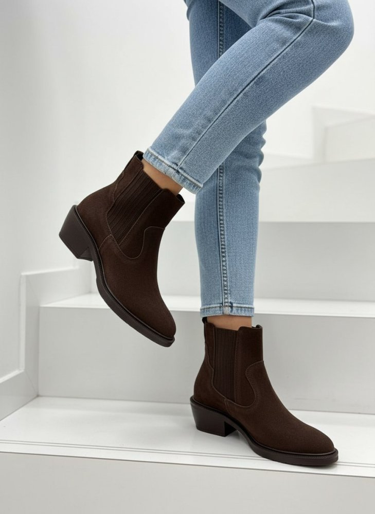 Ботильоны Казачки демисезонные (Натуральная замша) 72460555\1013