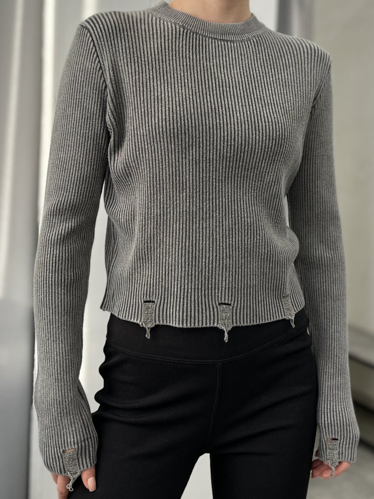 Джемпер с рваностями 72460677\721