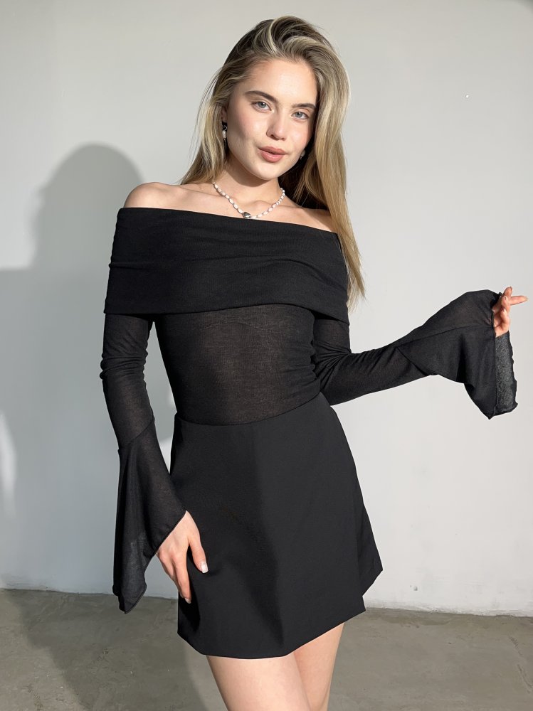 Лонгслив с открытыми плечами Exclusive 72459795\15