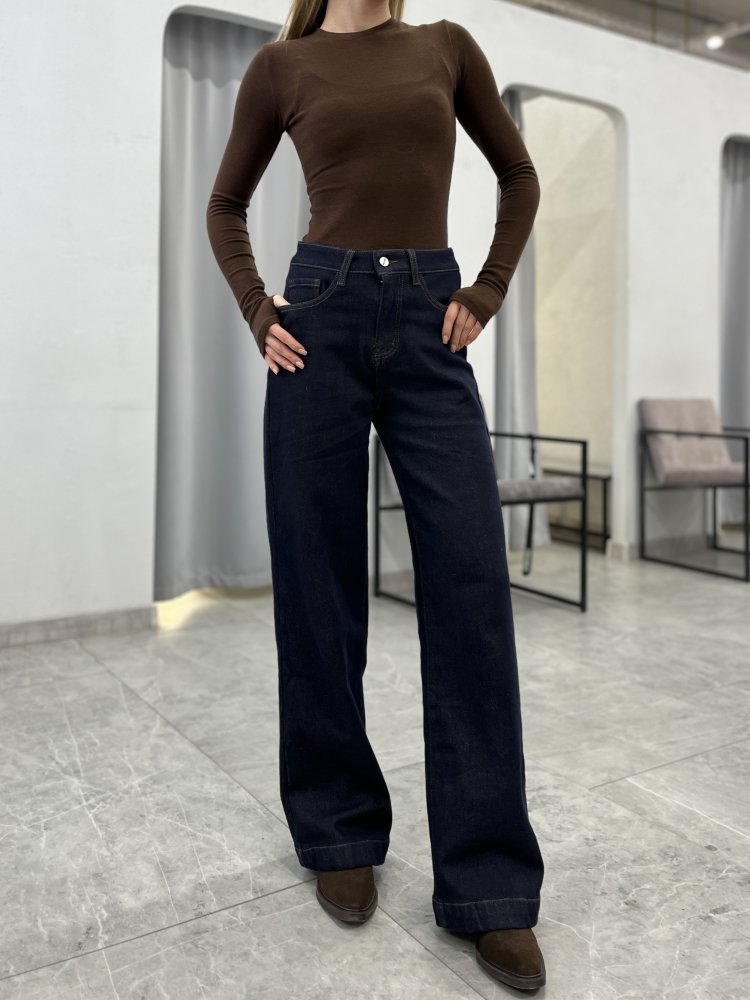 Джинсы прямого кроя на флисе (стрейч) 72460858\63