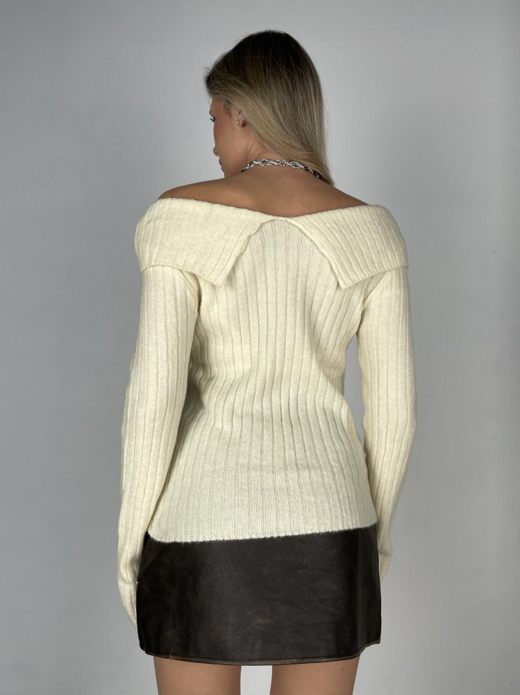 Джемпер с открытыми плечами 72458275\717