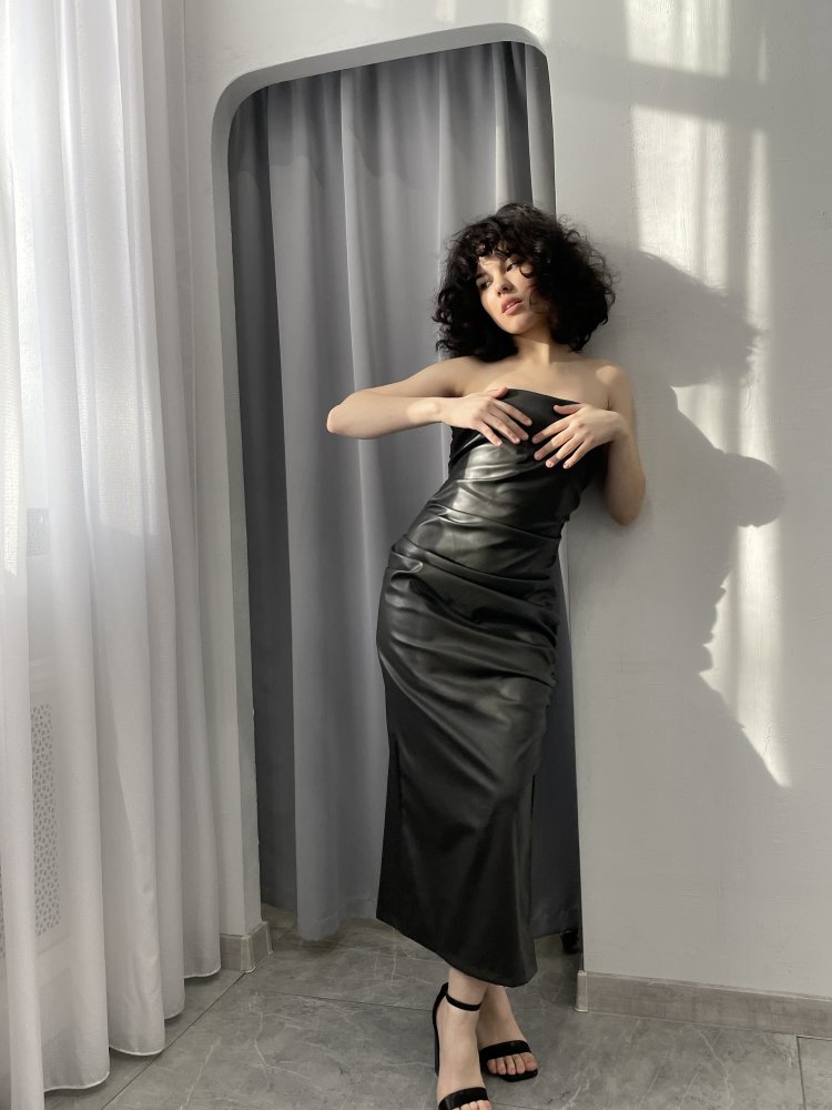 Платье - бандо из экокожи, Exclusive 72449823\795
