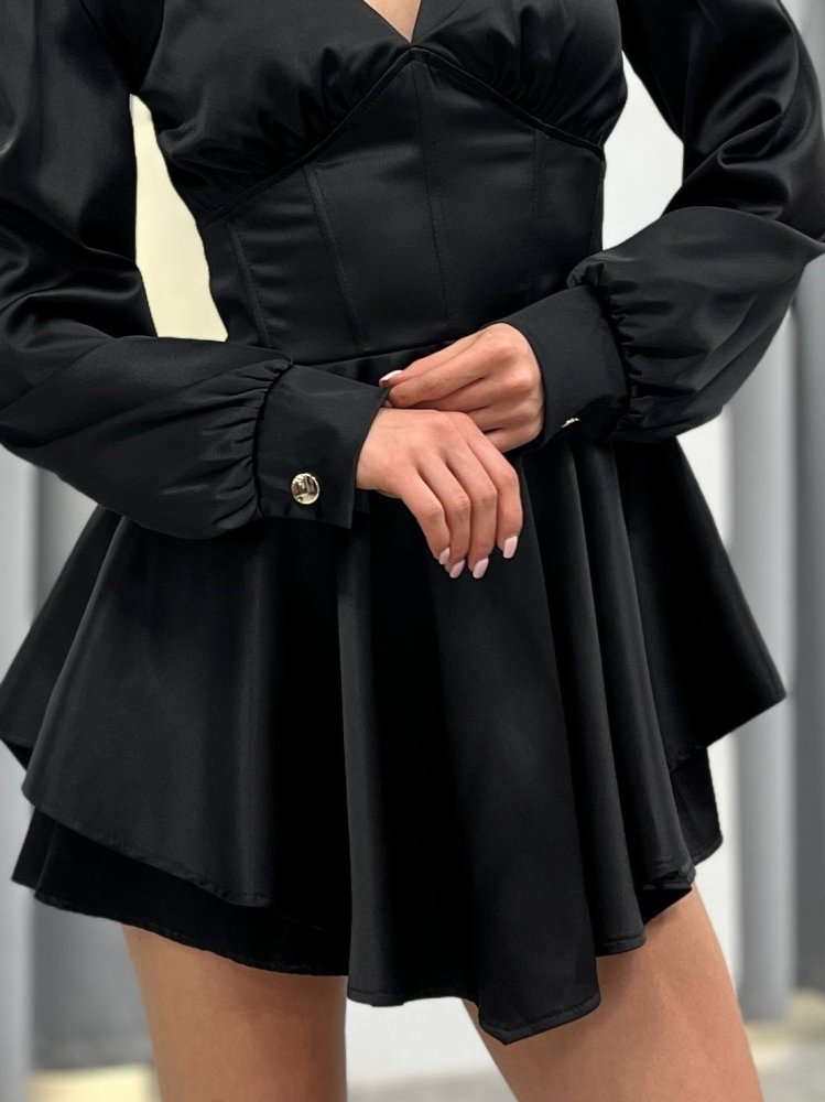 Платье-комбинезон атласное 72461296\15