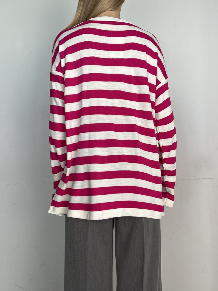 Джемпер в полоску oversize Турция 72454887\731