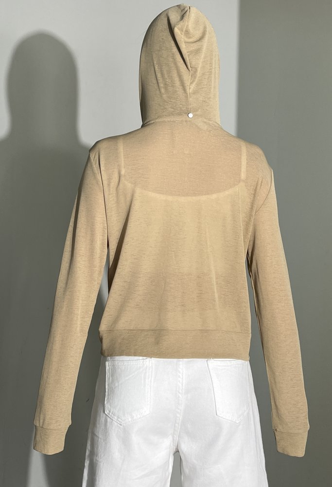 Лонгслив с капюшоном на молнии 72452308\441