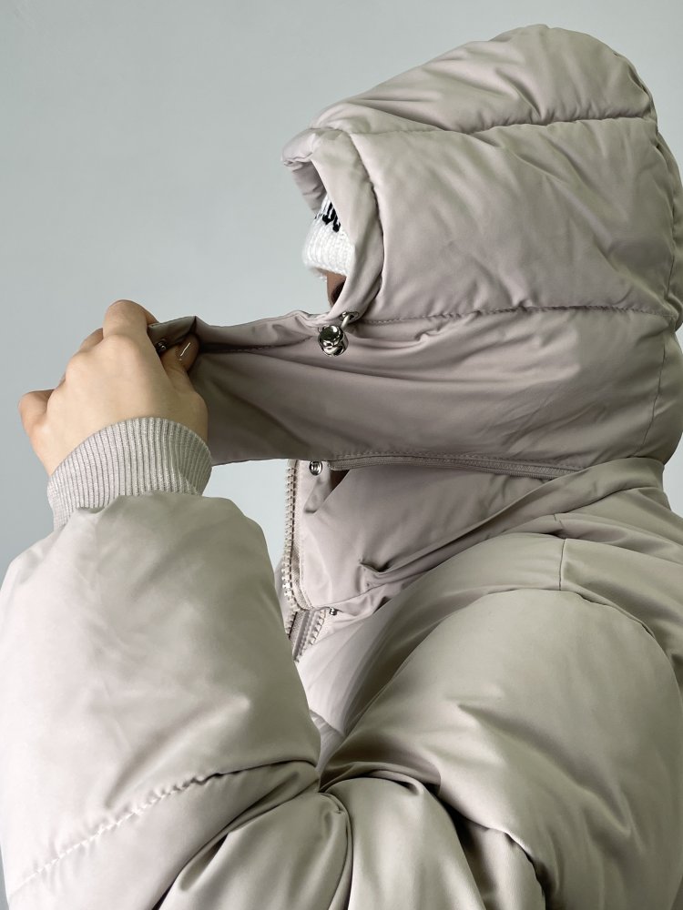 Пуховик удлиненный с капюшоном (зима) 72458685\1004