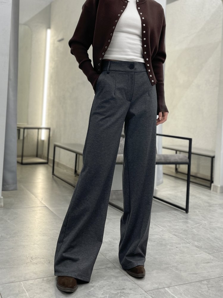 Брюки прямого кроя с начесом 72460867\1008