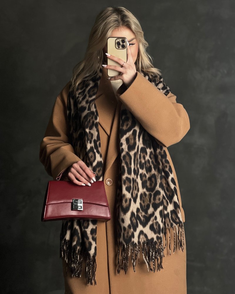 Палантин с леопардовым принтом (кашемир) 72447236\236