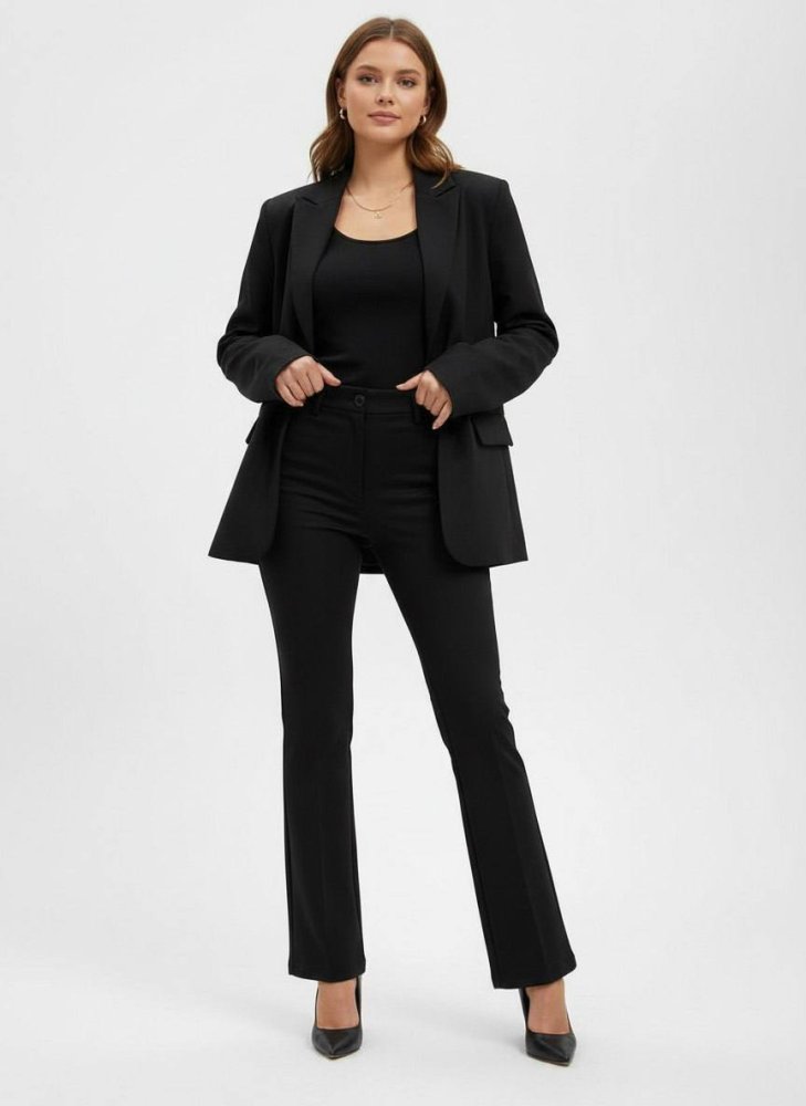 Брюки клеш с начесом 72460872\15