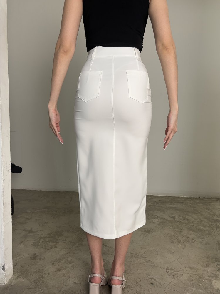 Юбка с разрезом миди 72450454\25