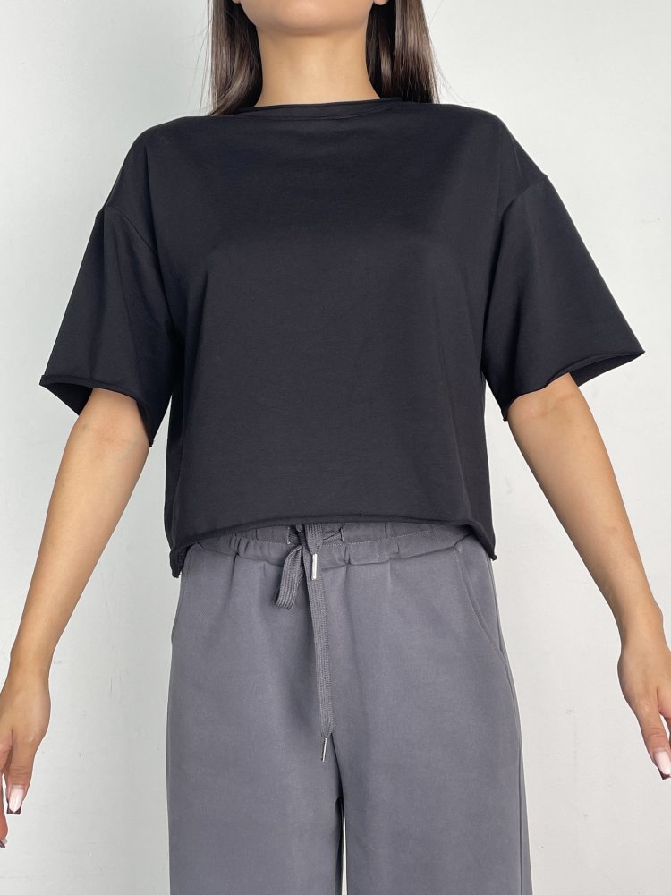 Футболка укороченная oversize, (футер 2х нитка) SHOPDAANNA 72453792\15