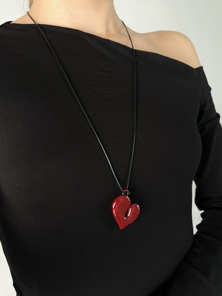 Подвеска-шнурок с сердцем Exclusive 72459371\432