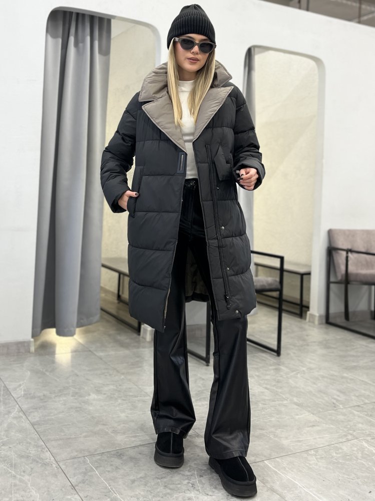 Пуховик комбинированный с капюшоном (Тинсулейт) 1186 72460646\15