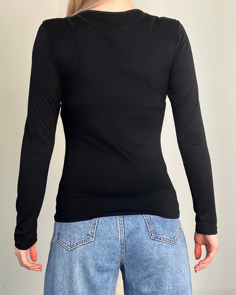 Двухслойный лонгслив с топом 72450417\15