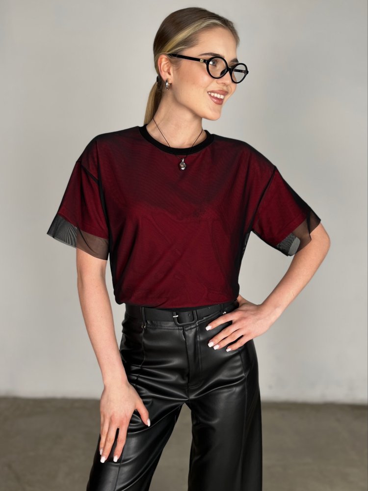 Футболка с сеткой SHOPDAANNA 72459678\17