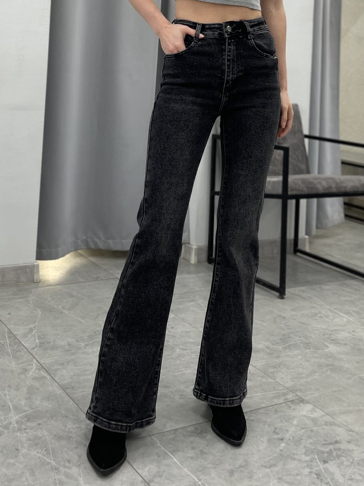 Джинсы клёш (стрейч) 72460664\1008