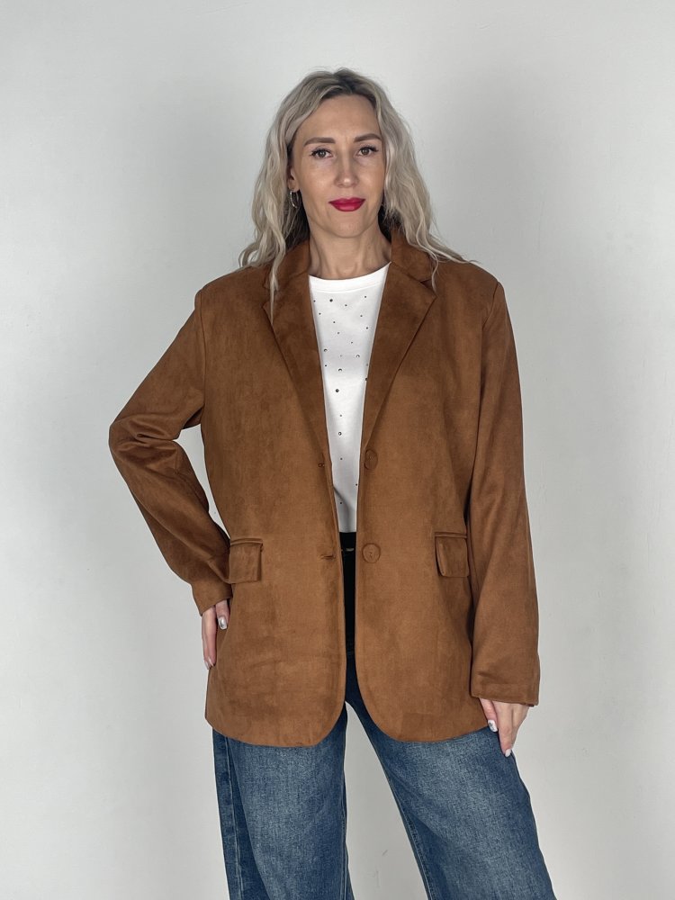 Жакет oversize ТРЕНД (искусственная замша) 72458397\41