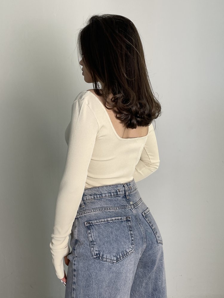 Лонгслив кроп в рубчик 72449710\717