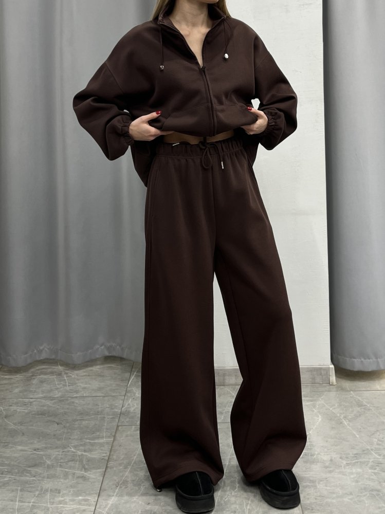 Брюки спортивные прямого кроя на кулиске 72461728\1013