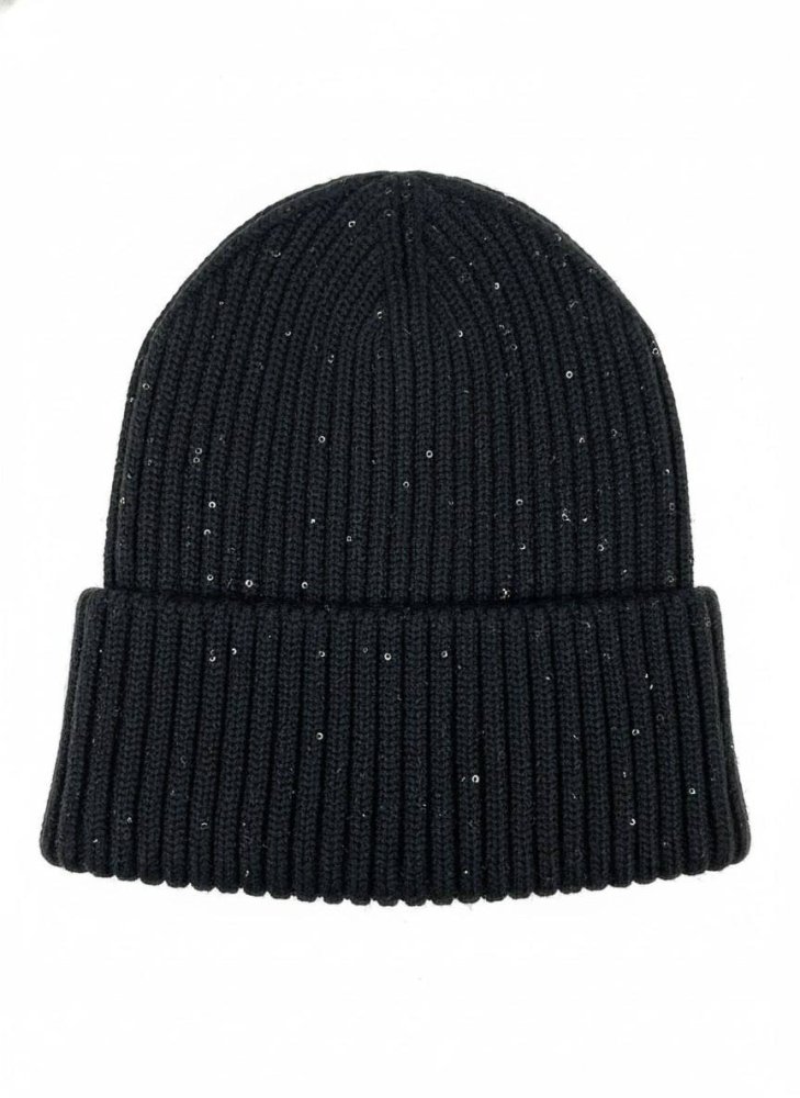 Шапка с пайетками на флисе 72461225\15