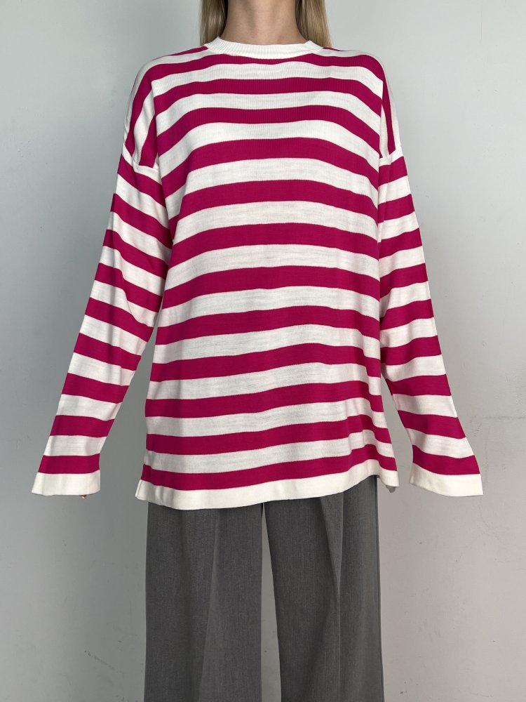 Джемпер в полоску oversize Турция 72454887\731