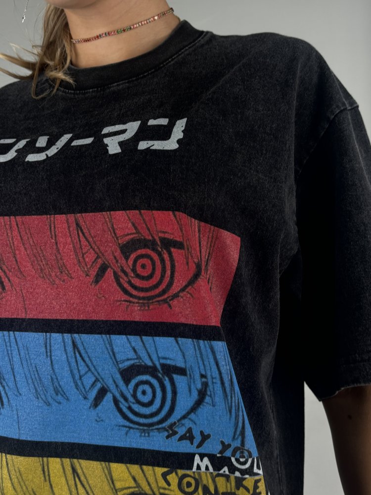 Футболка винтажная с принтом аниме Exclusive 72455004\1008