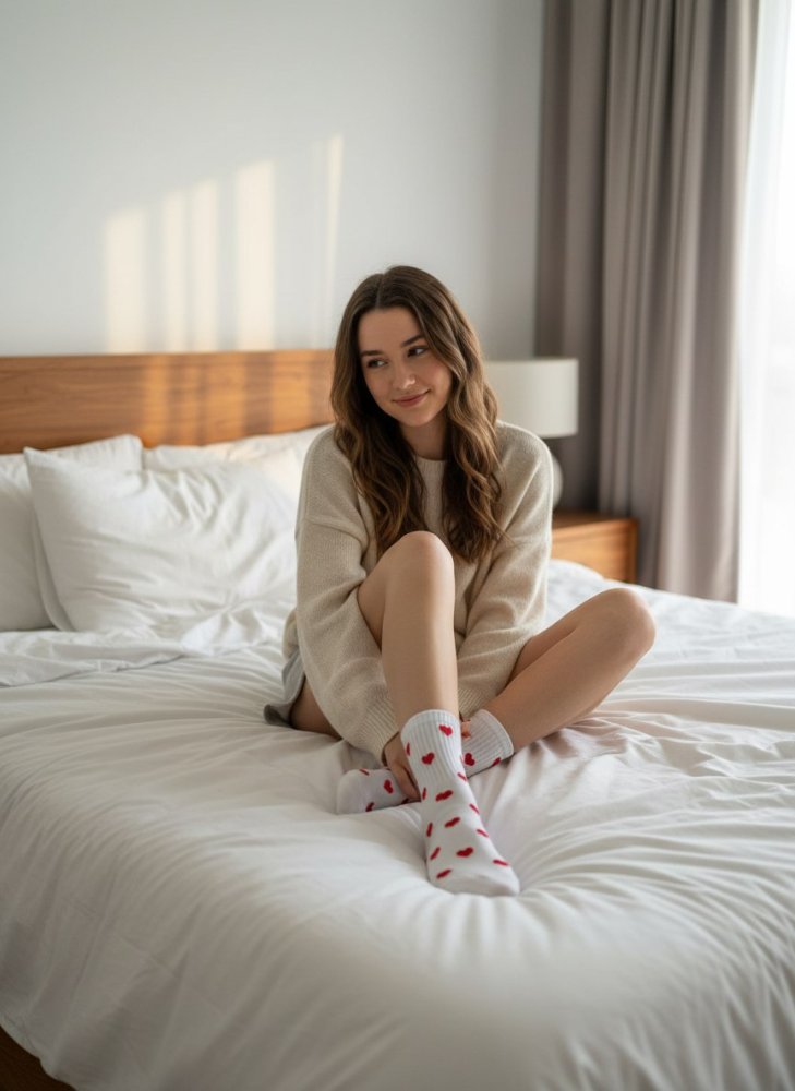 Носки с сердечками 72458063\25